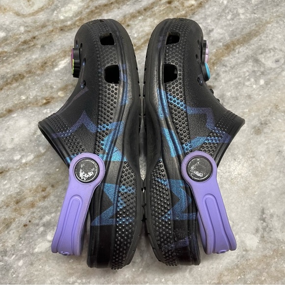 Crocs‎ Classic Disco Dance Party Clog K Stars Black Sandals 208084 Toddler 12 - Picture 6 of 10